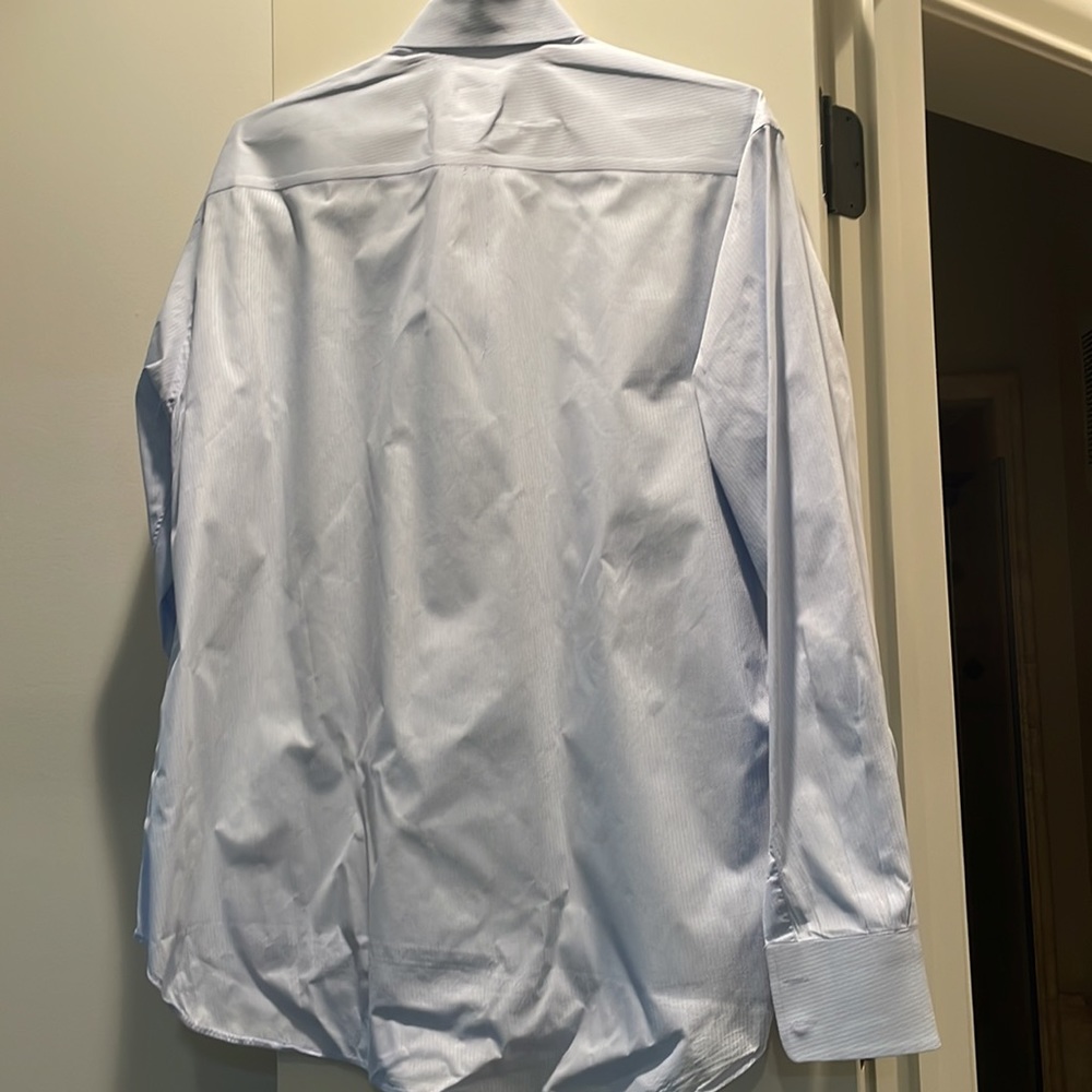 Armani collezioni light blue collared dress shirt. No flaws or collar stains. - Picture 3 of 5